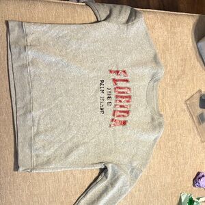 Gray Kids Sweatshirt with Red Print
